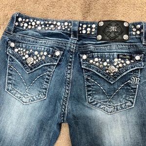 Miss Me Signature Boot Cut Bling Jeans *SIZE 28*